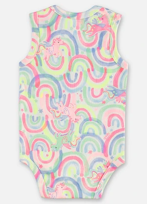 Up Baby - Body Regata Suedine Bebê Menina Branco - UP BABY