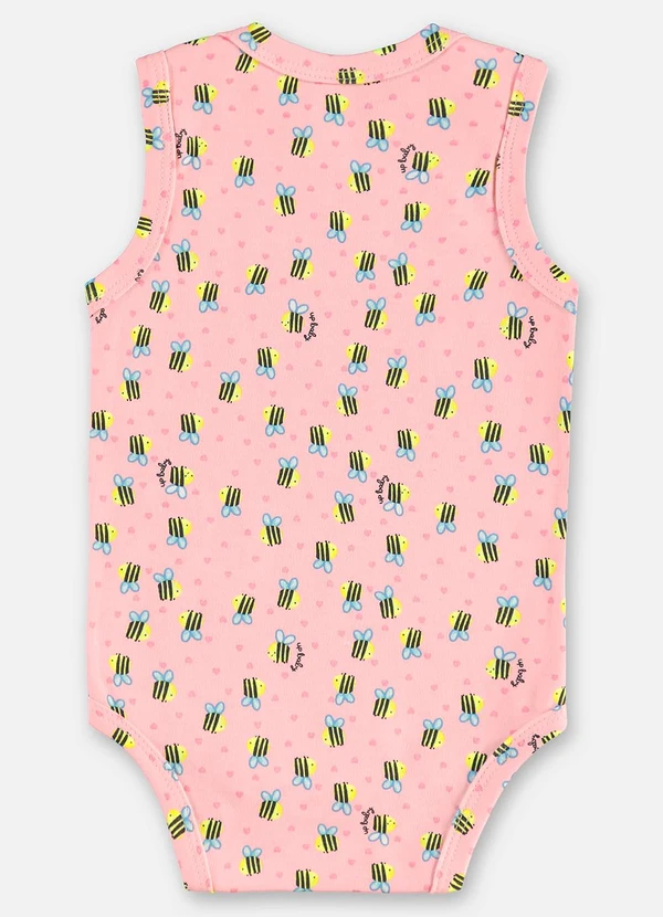Up Baby - Body Regata Suedine Bebê Menina Rosa 2