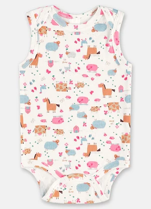 Body Regata Suedine Up Baby Branco - UP BABY