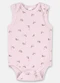 Up Baby - Body Regata Suedine Branco - variação: Rosa
