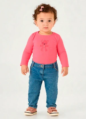 Pulla Bulla - Body Ribana com Elastano Leve Pink - PULLA BULLA