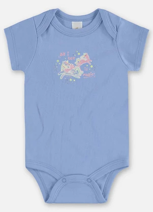 Up Baby - Body Suedine Bebê Menina Azul - UP BABY
