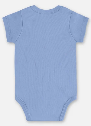 Up Baby - Body Suedine Bebê Menina Azul - UP BABY