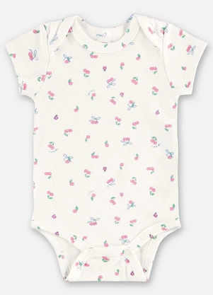 Up Baby - Body Suedine Bebê Menina Bege - UP BABY