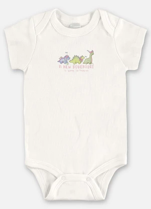 Up Baby - Body Suedine Bebê Menina Bege - UP BABY