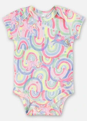 Up Baby - Body Suedine Bebê Menina Branco - UP BABY