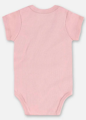Up Baby - Body Suedine Bebê Menina Rosa - UP BABY