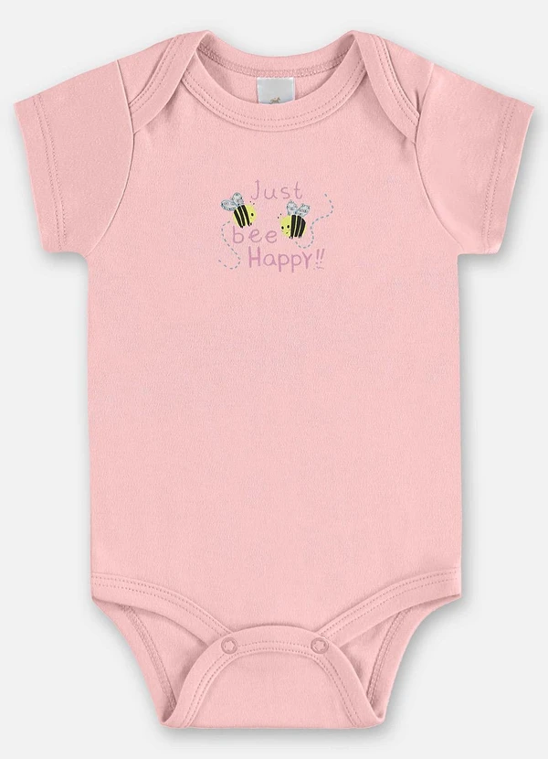 Up Baby - Body Suedine Bebê Menina Rosa