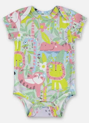 Up Baby - Body Suedine Bebê Menina Verde - UP BABY