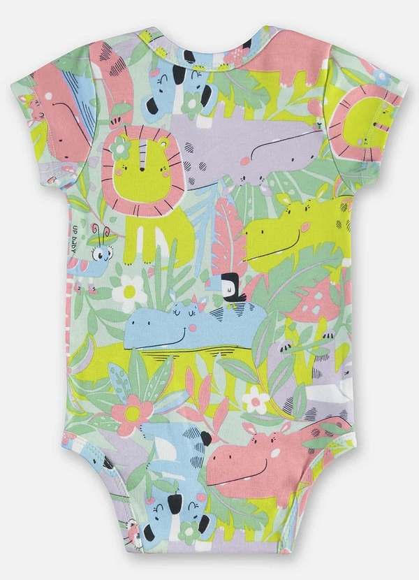 Up Baby - Body Suedine Bebê Menina Verde 3