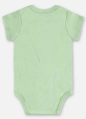 Up Baby - Body Suedine Bebê Menina Verde - UP BABY