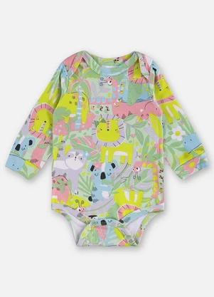Up Baby - Body Suedine Bebê Menina Verde - UP BABY
