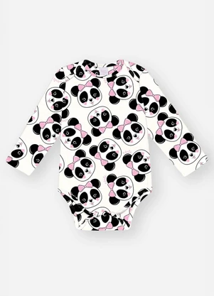 Abrange - Body Térmico Bebê Menina Panda Nude - ABRANGE