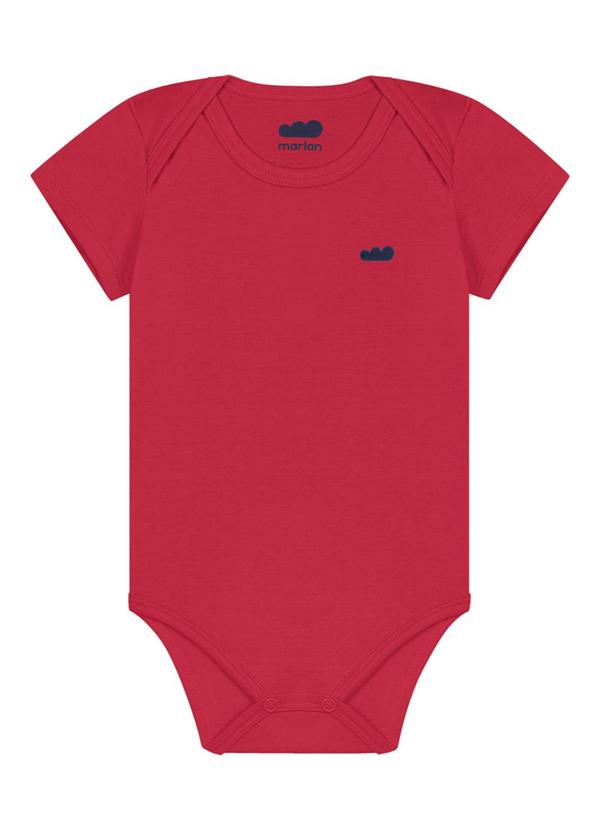 Marlan - Body Unissex em Cotton Penteado Vermelho