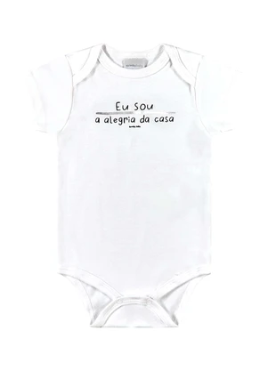 Quimby - Body Unissex em Suedine para Bebê Branco - QUIMBY