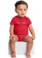 Quimby - Body Unissex em Suedine para Bebê Branco - variação: Vermelho