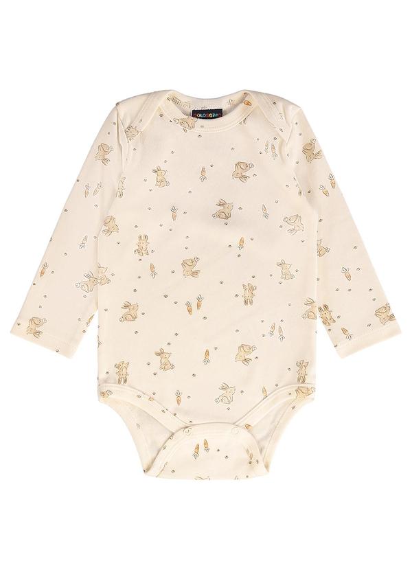 Guloseima - Body Unissex para Bebê em Suedine Bege