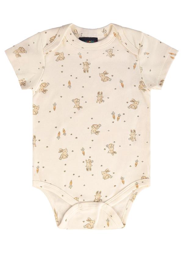 Guloseima - Body Unissex para Bebê em Suedine Bege