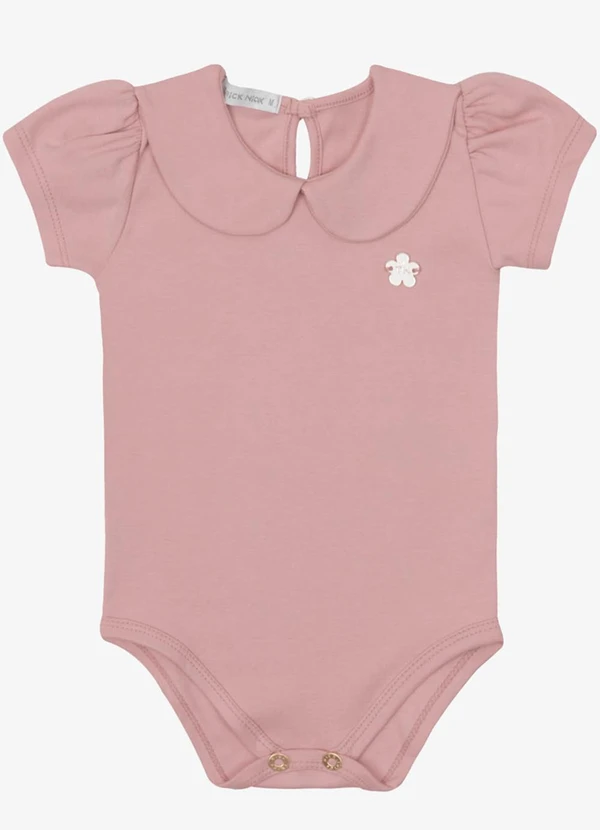 Trick Nick - Body Verão Menina Curto com Plaquinha Rosa