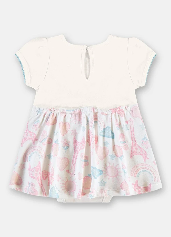 Up Baby - Body Vestido Bebê Manga Curta Branco 3