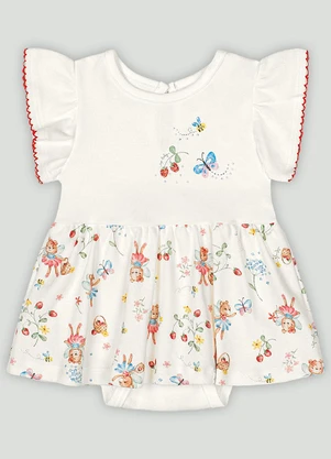 Up Baby - Body Vestido Comfy para Bebê Branco - UP BABY