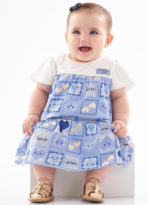 Up Baby - Body Vestido Manga Curta Godê Bebê Roxo