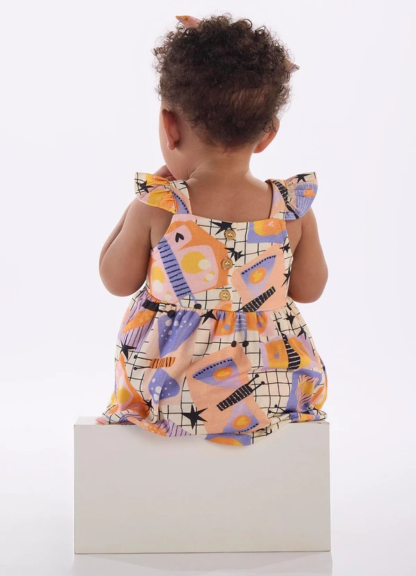 Três e Já - Body Vestido Regata para Bebê Branco 2