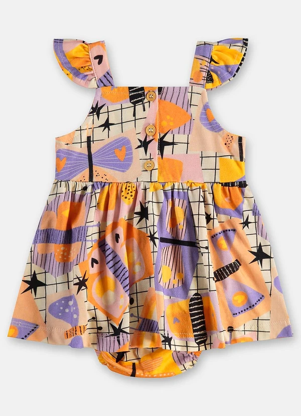 Três e Já - Body Vestido Regata para Bebê Branco 3