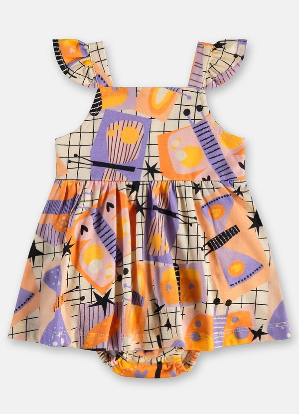 Três e Já - Body Vestido Regata para Bebê Branco 4