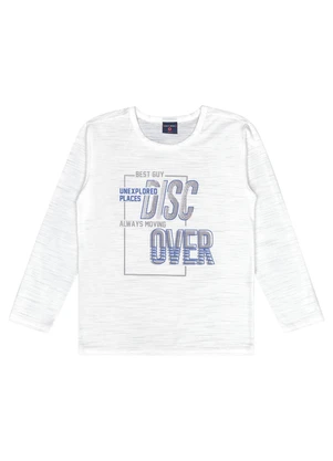 Guloseima - Camiseta Manga Longa em Malha Flame Branco - GULOSEIMA