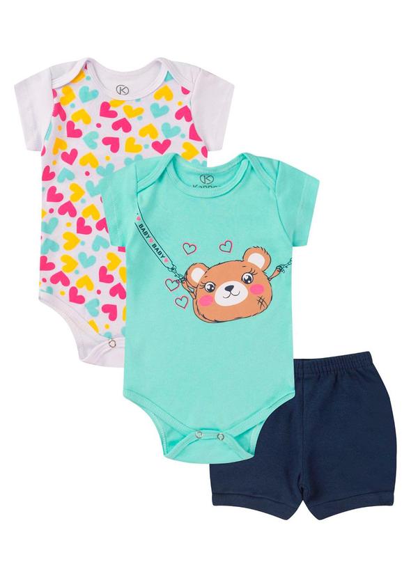 Rovitex - Kit Body Infantil Curto 3 Peças Branco