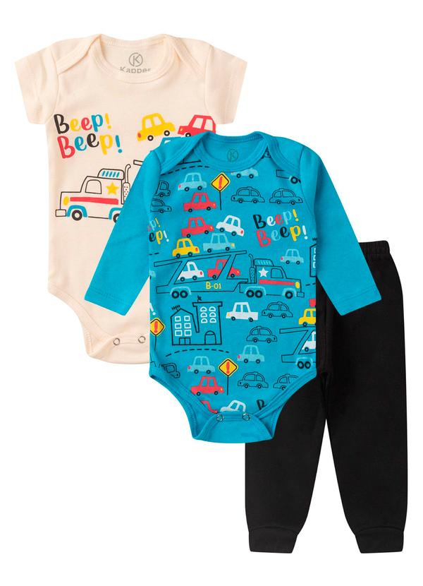 Rovitex - Kit Body Infantil Longo 3 Peças Azul