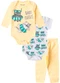 Rovitex - Kit Body Infantil Longo 3 Peças Kappes Branco - variação: Amarelo