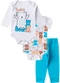Rovitex - Kit Body Infantil Longo 3 Peças Kappes Azul - variação: Azul