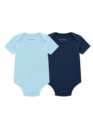 Brandili - Kit de Bodies Bebê Unissex Azul - BRANDILI