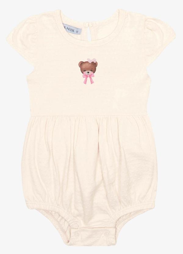 Trick Nick - Macaquinho Infantil Menina Bege