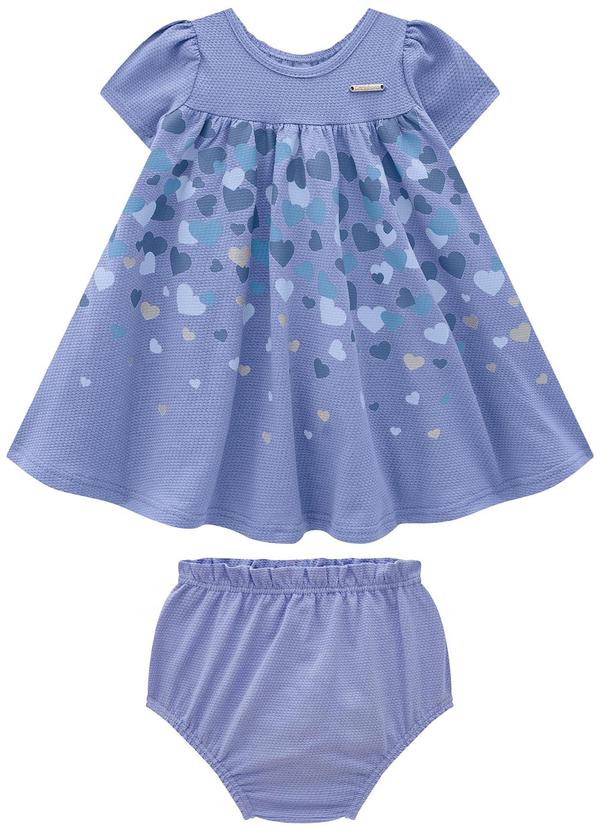 Carinhoso - Vestido Violeta Corações Menina