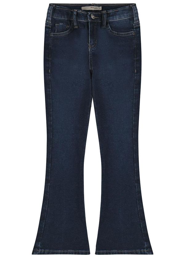 Malwee Kids - Calça Azul Escuro Flare Jeans Moletom Menina 3