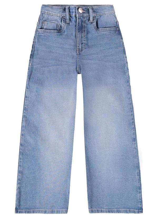 Malwee Kids - Calça Azul Wide Leg Jeans Menina