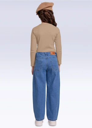 Fakini Kids - Calça Barrel Jeans Azul - FAKINI KIDS