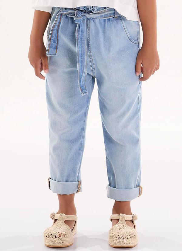 Up Baby - Calça Clochard em Jeans Infantil Azul