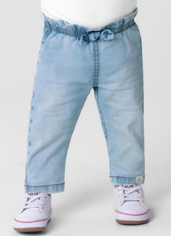 Brandili Mundi - Calça Clochard Jeans Infantil Menina  Azul