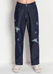 Cal�a Infantil Jeans Destroyed com El�stico