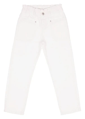 Milon - Calça Infantil Menina Jeans Branco - MILON