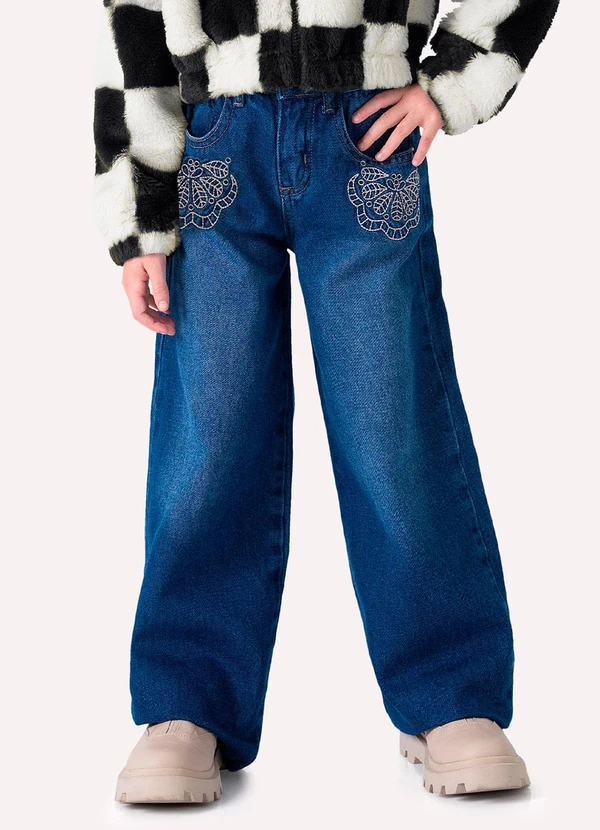 Nanai - Calça Infantil Menina Jeans Jeans