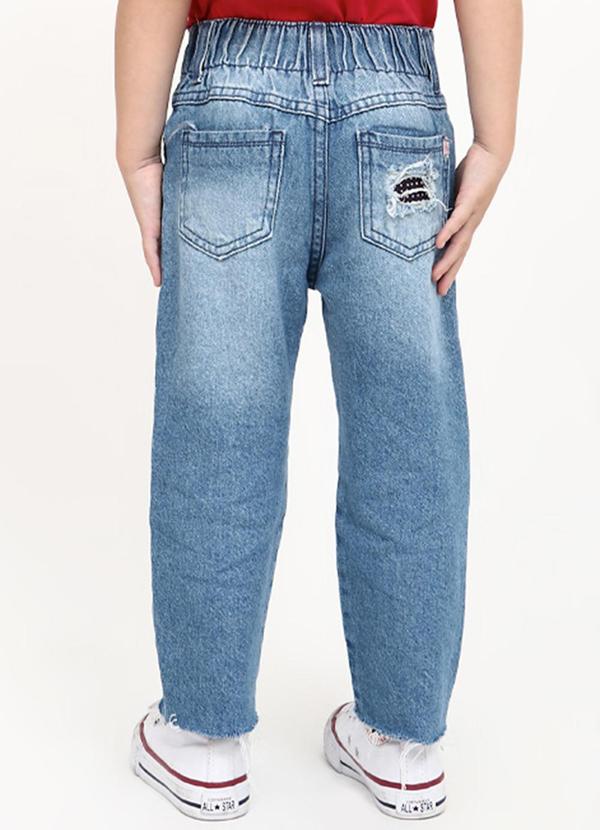 Sun Place - Calça Jeans Bebê Menina Reta Azul 2