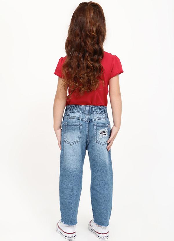 Sun Place - Calça Jeans Bebê Menina Reta Azul 4