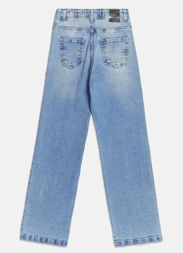 I Am - Calça Jeans com Grid de Strass Azul 4