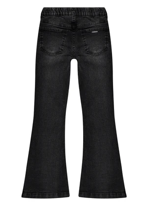 Alakazoo - Calça Jeans Flare Infantil com Bolsos Preto - ALAKAZOO