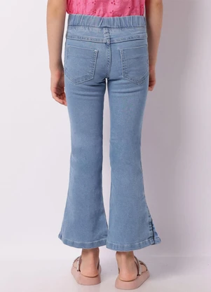Torra - Calça Jeans Flare Infantil com Fenda Azul - TORRA